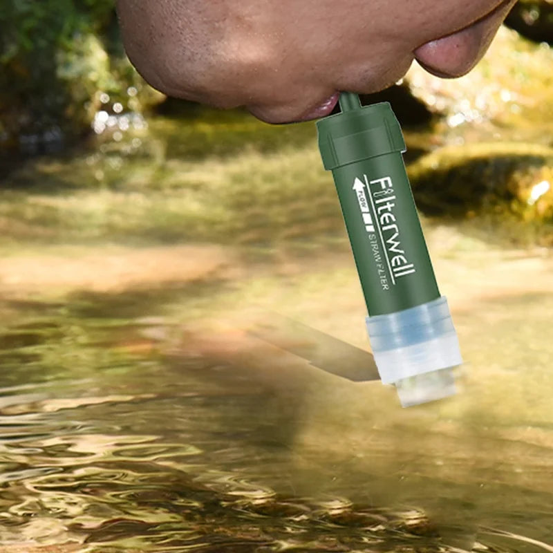 Filterwell Outdoor Camping Travel  Emergency Personal Survival Life Water Filter Straw