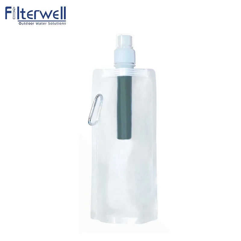 Filterwell Water Purifier Filter Straw Filtration 500ML 1000ML Squeeze Pouch With Water  Filter Straw