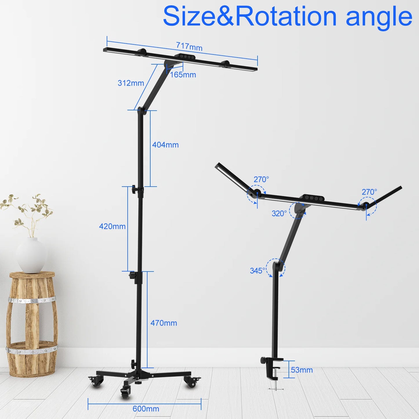 Modern Indoor Beauty Salon Living Reading Room Office Spa Eyebrow Tattoos Eyelash Study Design Beautician Dresser Led Floor Lamp