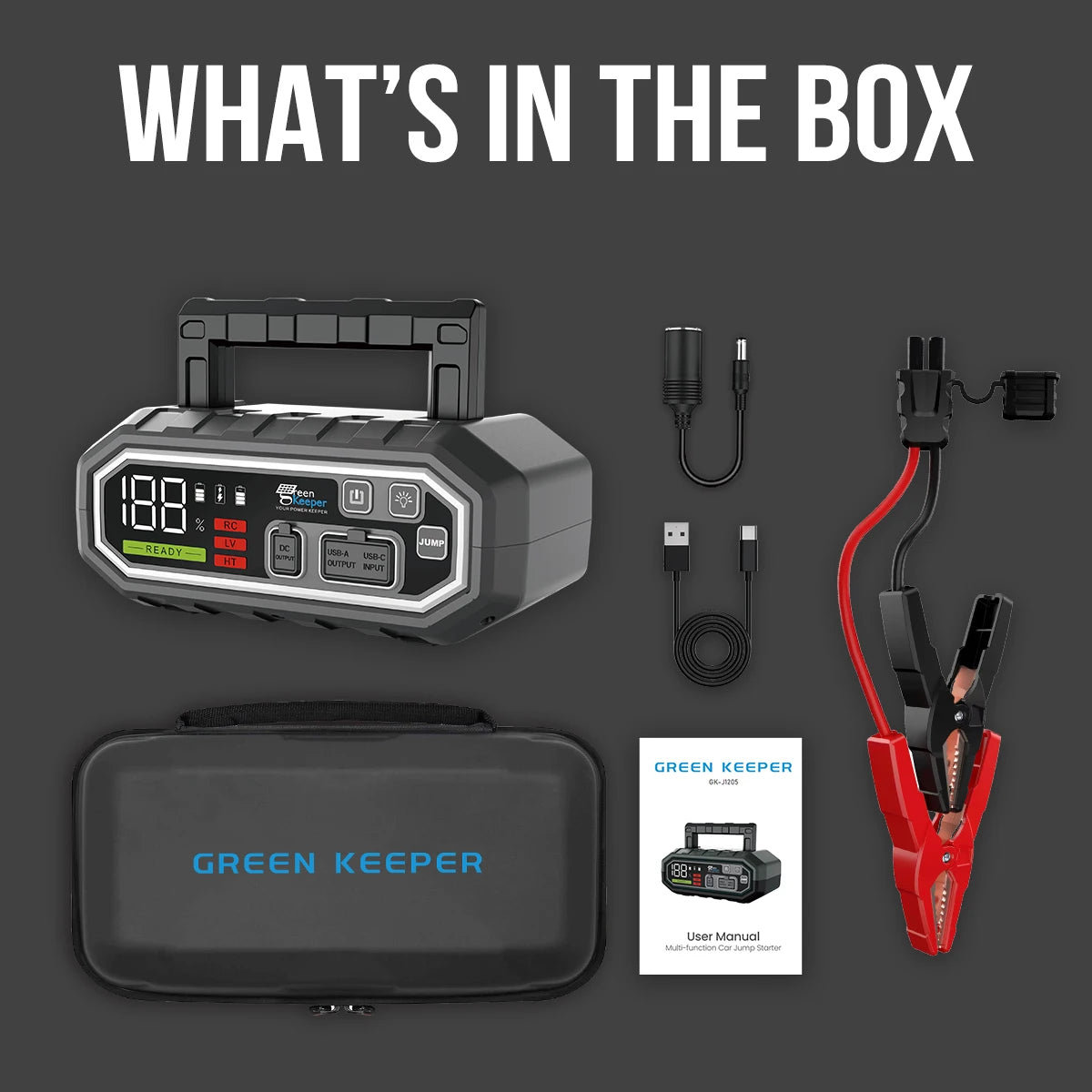 UltraSafe Car Battery Jump Starter Fit Extreme Temperatures Super Capacitor 4000A Battery Jump Starter With Led Light