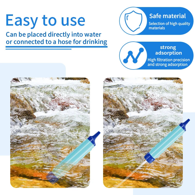 Filterwell Hiking Backpack Personal Mini Survival Camping Outdoor Travel Emergency Life Portable Water Filter Straw