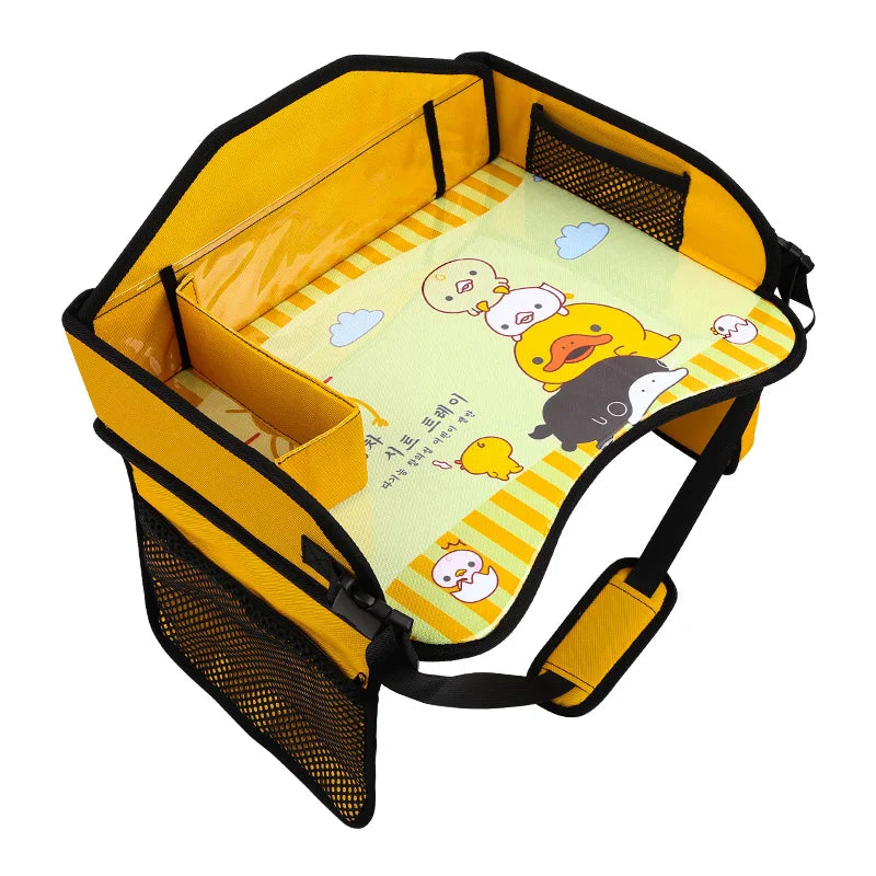 Wholesale Cartoon Baby Stroller Tray Child Dining Drink Table Car Play Tray Durable Travel Tray Kids Portable Car Travel Table