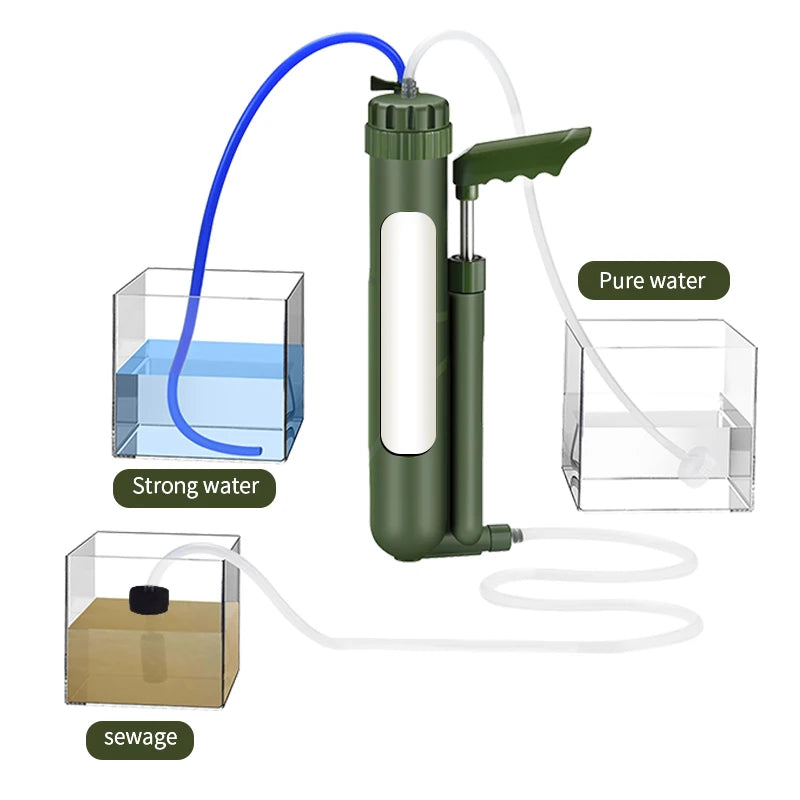 Filterwell Ultra Filtration Hollow Fiber Membrane Outdoor Portable Water Purifier Pump Hiking Travel Survival Gear