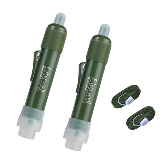 Filterwell UF Membrane Hiking Camping Personal Water Purifier Portable Life Emergency Survival Outdoor Water Filter Straw