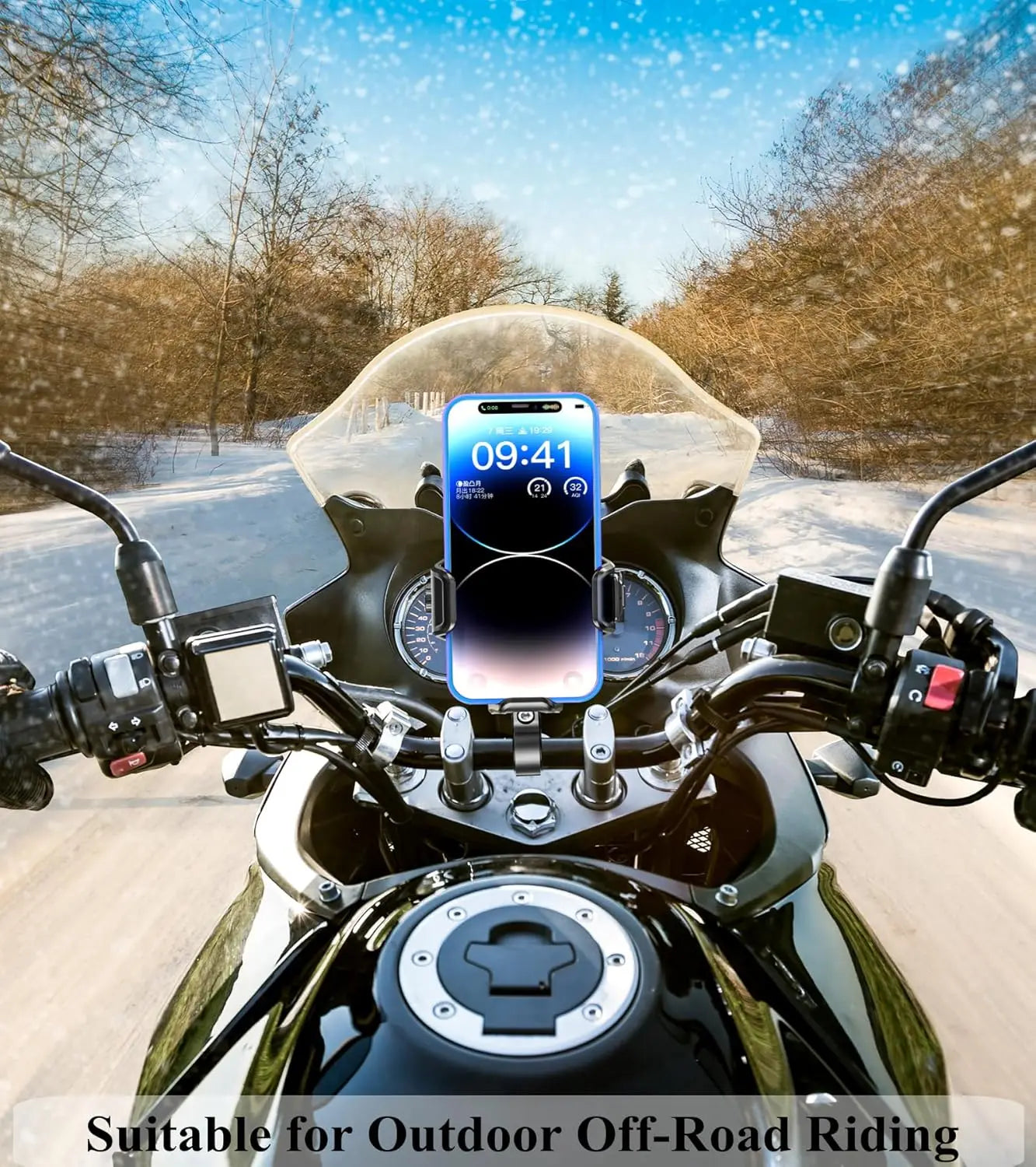 Motorcycle Rear-view Mirror Rod Mobile Phone Holder Quick Release Bike MTB Phone Mount Universal Mobile Stand