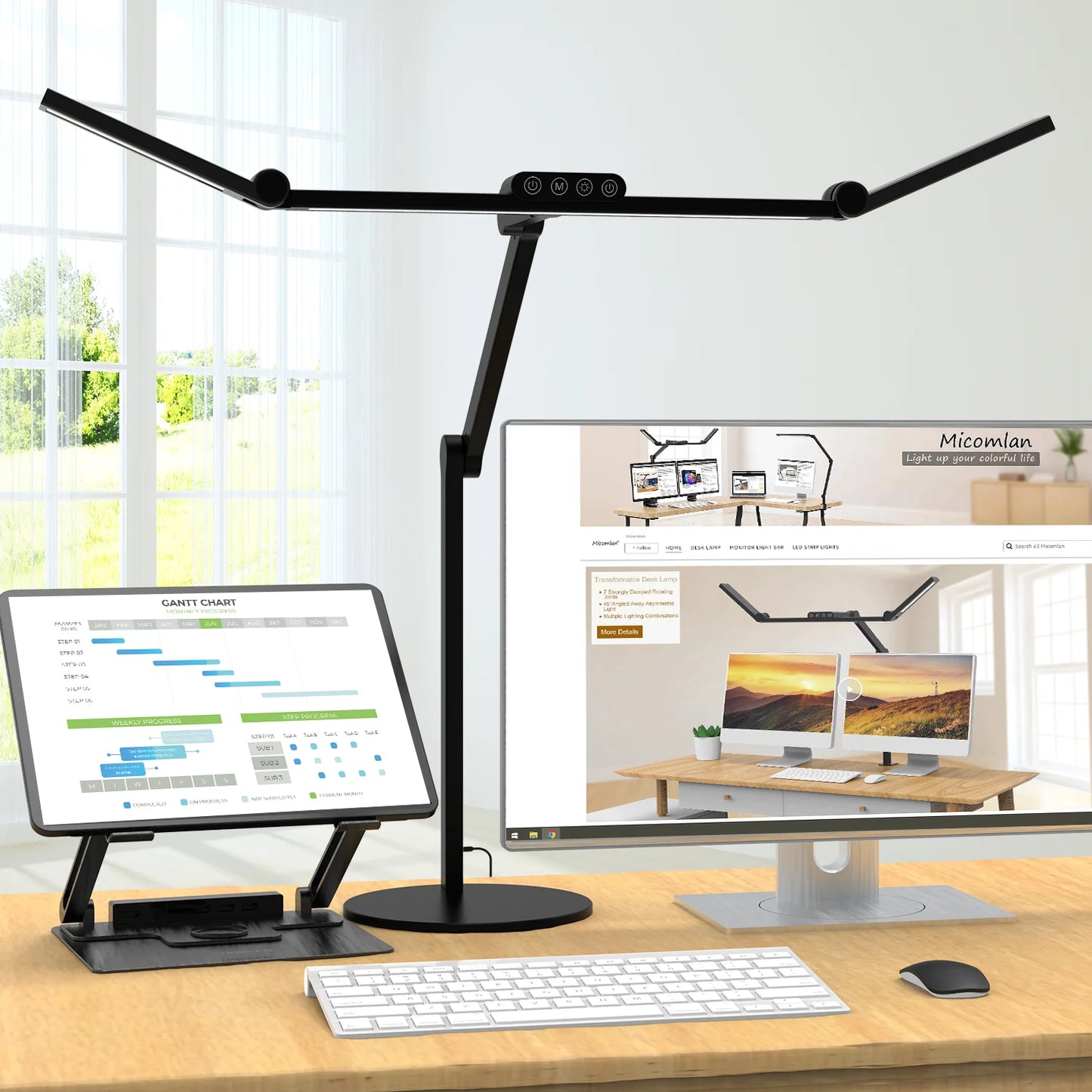 Modern Simple Adjustable Foldable LED Office Desk Lamp Swing Arm Desk Light Design Lamp Living Room