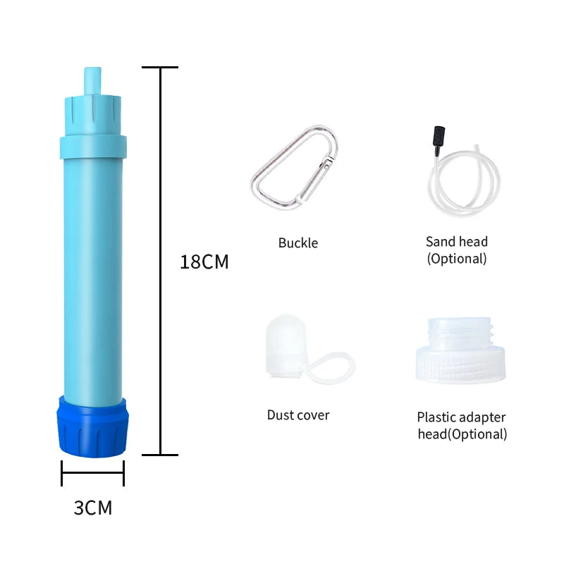 UF Membrane Waterfilter Portable Mini Survival Water Filter Straw Emergency Outdoor Camping Hiking Water Filter System