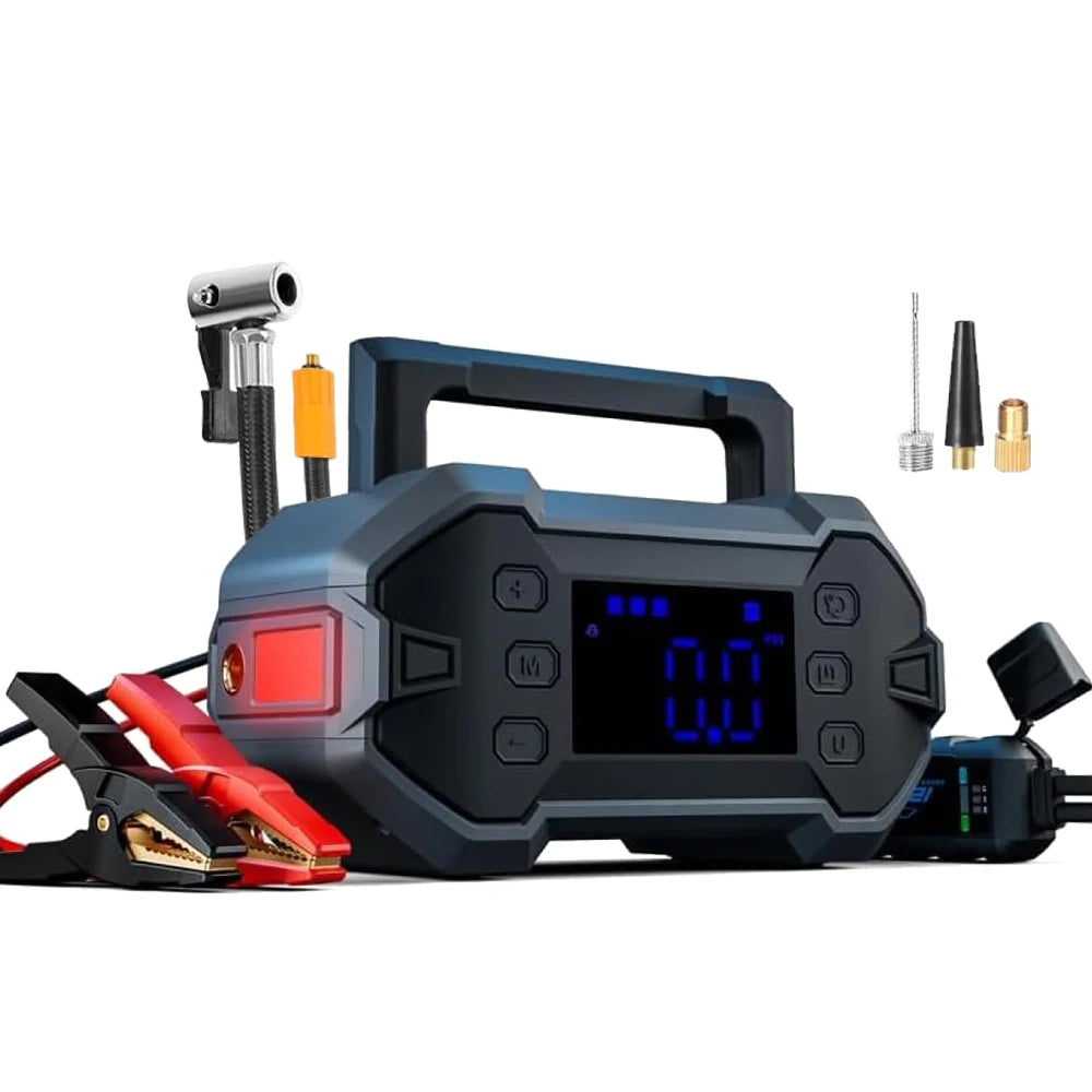 3000A 20000mah Mini Car Jump Starter With 12V Lithium Battery Power Bank Jump Pack With Air Compressor Booster Charger for Car