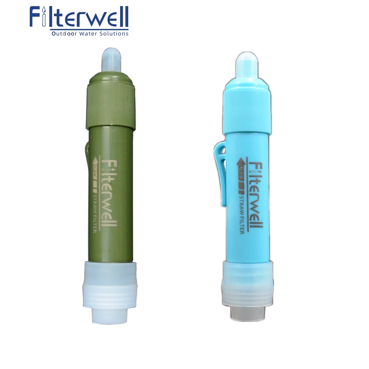 Filterwell 2 in 1 case  Outdoor  Emergency Portable Personal Water Filtration Filter Straw  Purifier  Survival Gear