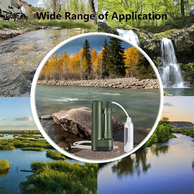 Filterwell Survival Camping Emergency Personal Mini Outdoor Portable Electric Water Filter Straw