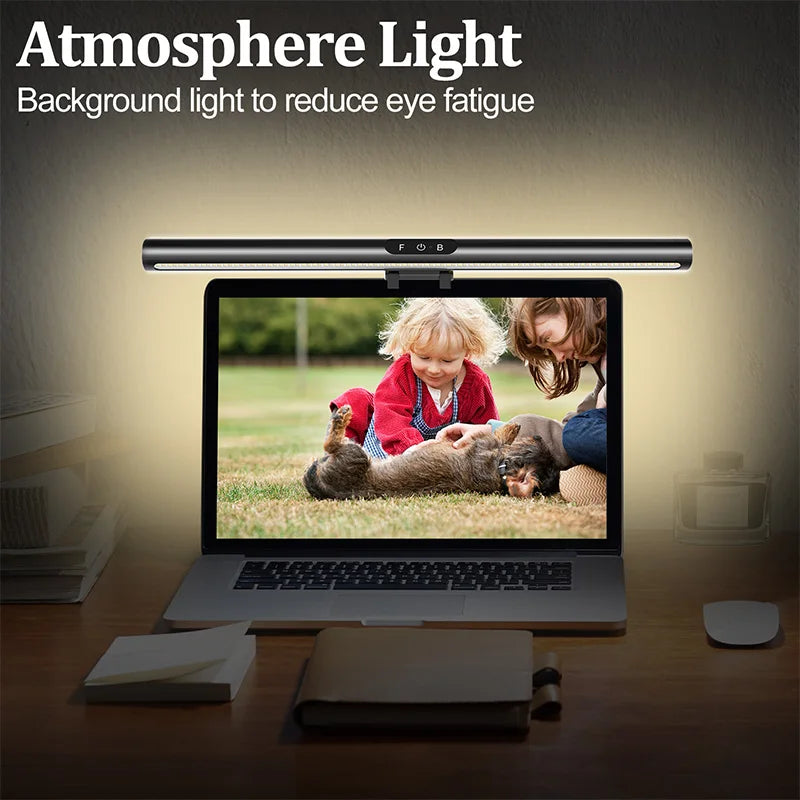 Computer Monitor Lamp, 3 Color Modes Computer Screen Monitor Light Bar,stepless Dimmable