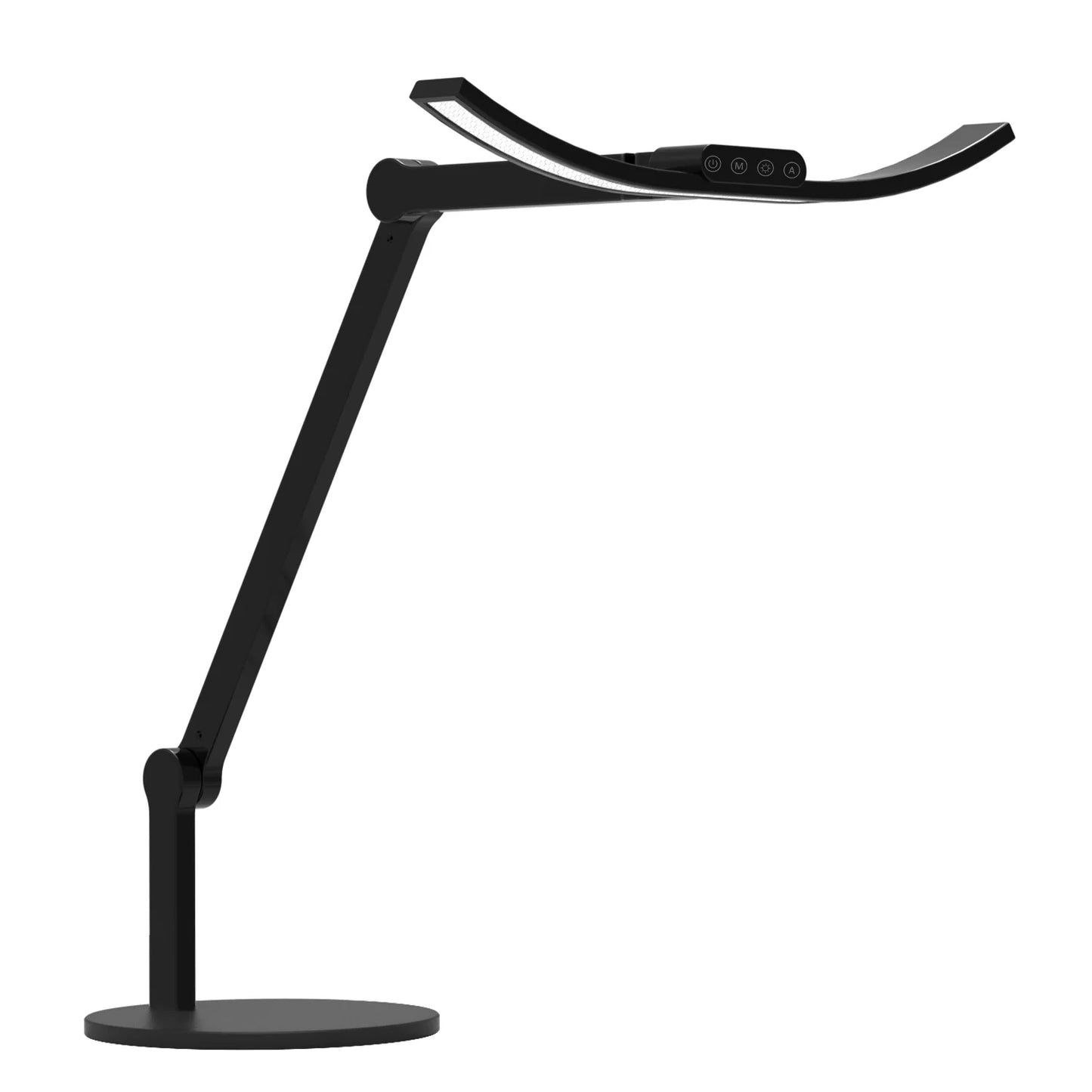 Factory Direct 12W Swing Arm LED Table Lamp Newest Design Curved Surface Desk Lamp with Round Base