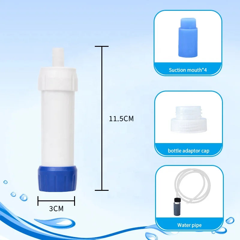 Filterwell Purifier Personal Hiking Camping Survival Outdoor Personal Survival Life Water Filter Straw
