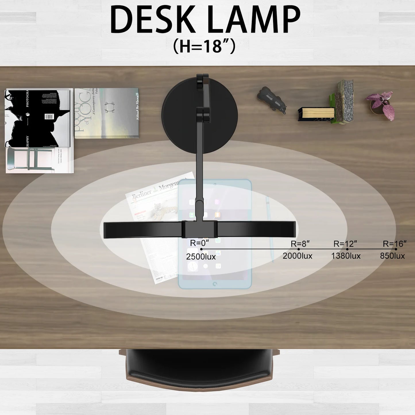 2023 Newest Design Swing Arm Curved Desk Lamp Bedside Table Desk Lamp 45cm Long Architect Desk Lamps with Base