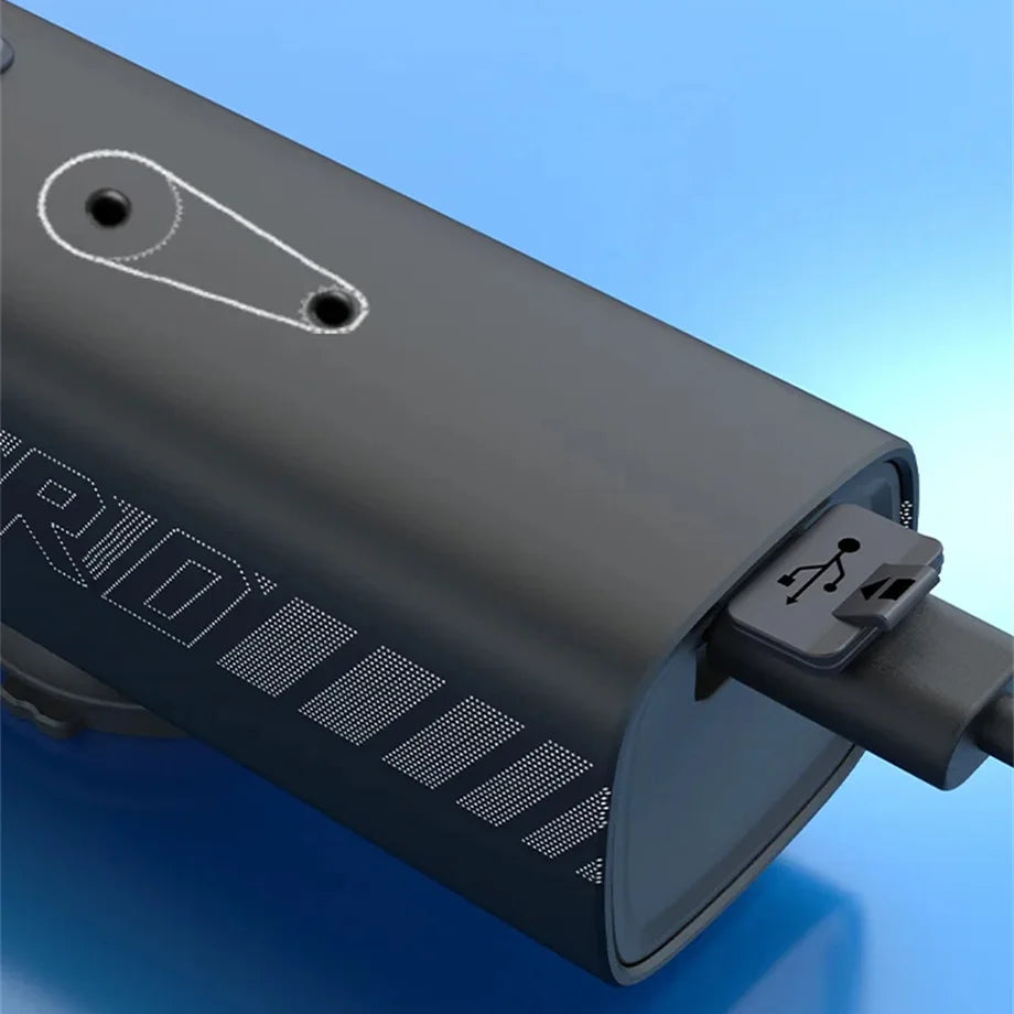New Anti Glare Large Floodlight Power Bank 6 Modes Usb Rechargeable Abs 3500mah Built-In Battery Bike Front Led Bicycle Lights