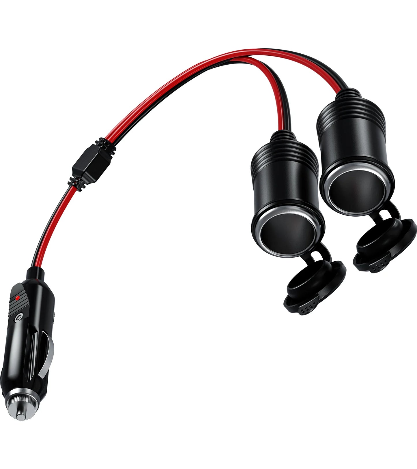 Wholesale Price 1 to 2 Car Cigarette Lighter Splitter Adapter 2 Socket 24v Plug Socket Power Charger 15 cm Length Charger