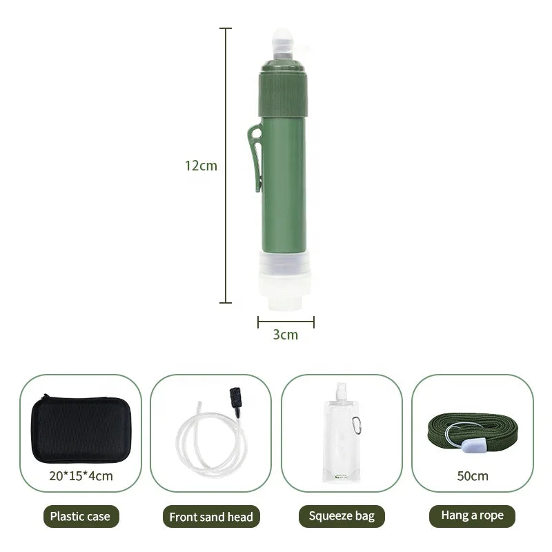 Filterwell UF Membrane Camping Outdoor Personal Life Water Filter Straw Survival Kit Gear