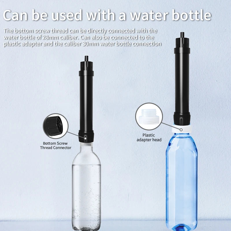 Filterwell Hollow Fiber UF Membrane Travel Hiking Outdoor Camping Water Filter Portable Life Black Water Filter Straw