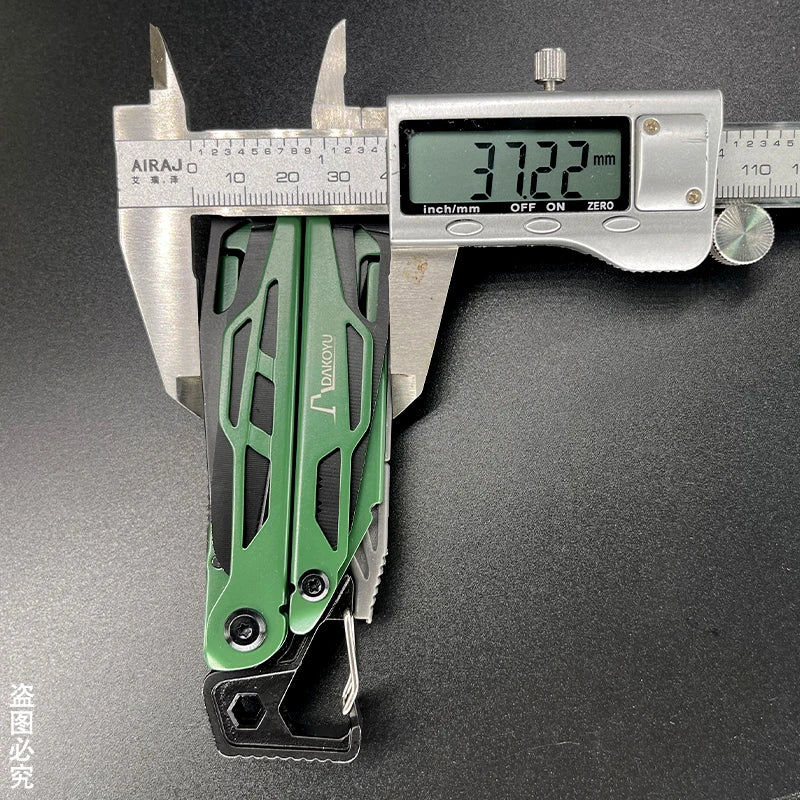 DAKOYU Green 23-in-1 Folding Multifunctional Tool Pliers Multifunctional Combination Tool Pliers EDC Outdoor Equipment