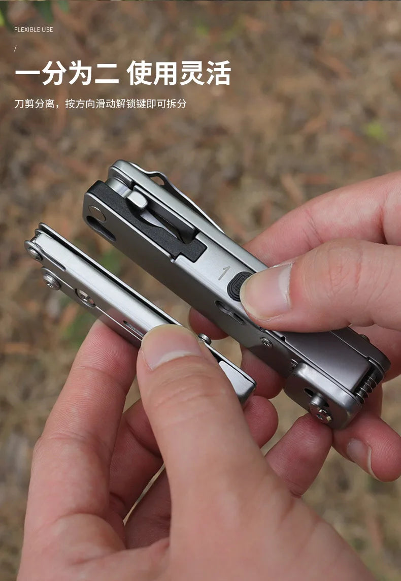 GHK17 Outodor Camping Multi Knife Folding Multifunctional Multitool EDC Pocket Knives Fishing Scissors
