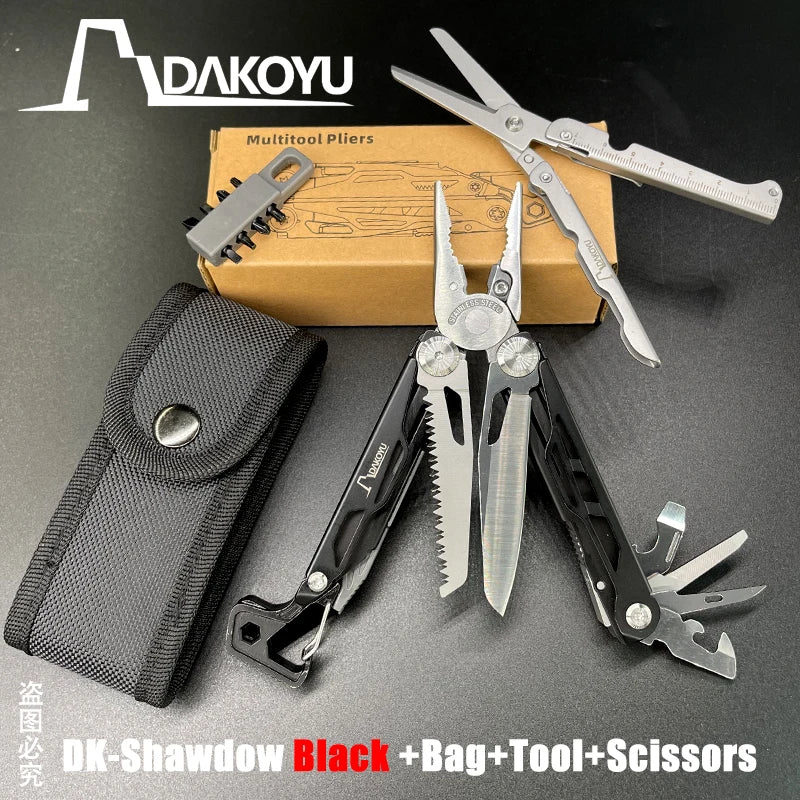 New 2024 DAKOYU Folding Multi functional Tool Pliers Multi functional Combination Tool Pliers EDC Outdoor Equipment Swiss Tools