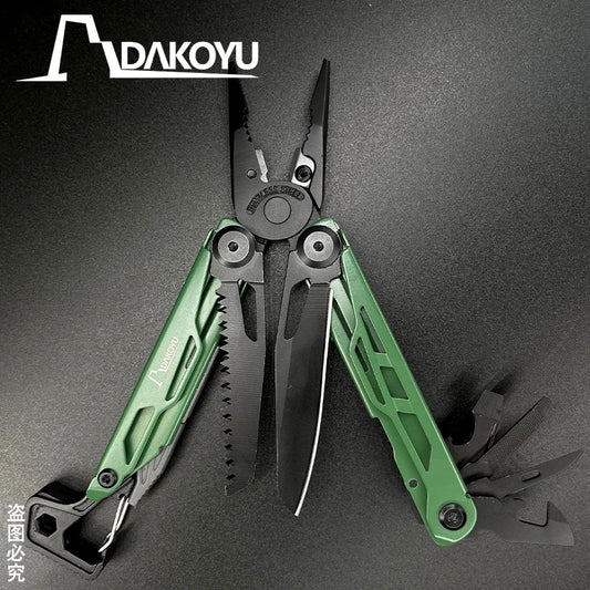 DAKOYU Green 23-in-1 Folding Multifunctional Tool Pliers Multifunctional Combination Tool Pliers EDC Outdoor Equipment