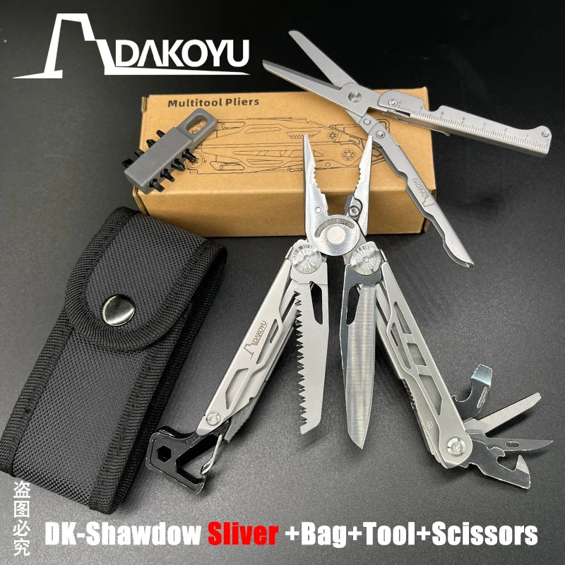 New 2024 DAKOYU Folding Multi functional Tool Pliers Multi functional Combination Tool Pliers EDC Outdoor Equipment Swiss Tools