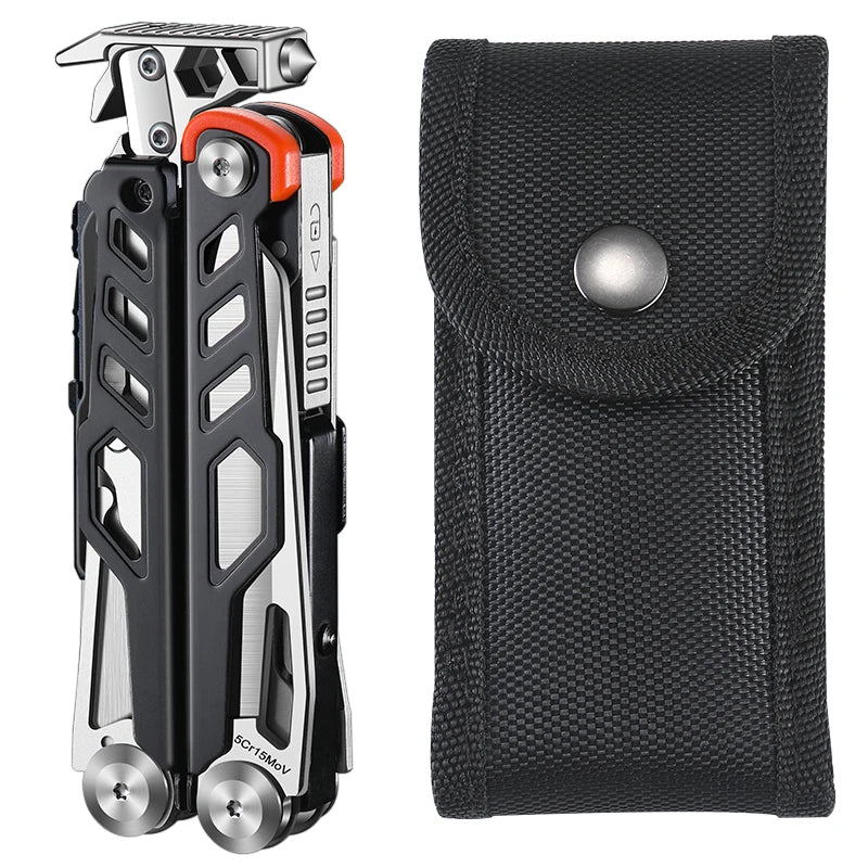 Stainless steel outdoor folding nail starting pliers portable multifunctional knife pliers camping hiking EDC combination tool p