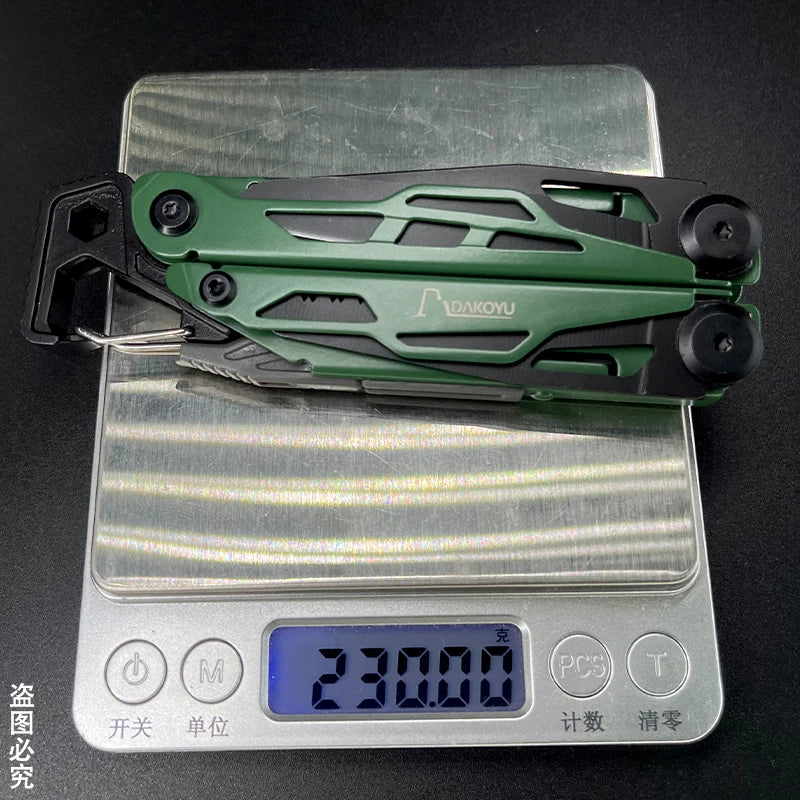 DAKOYU Green 23-in-1 Folding Multifunctional Tool Pliers Multifunctional Combination Tool Pliers EDC Outdoor Equipment