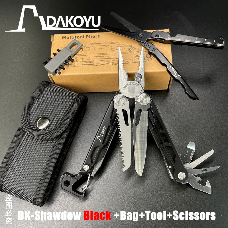 New 2024 DAKOYU Folding Multi functional Tool Pliers Multi functional Combination Tool Pliers EDC Outdoor Equipment Swiss Tools