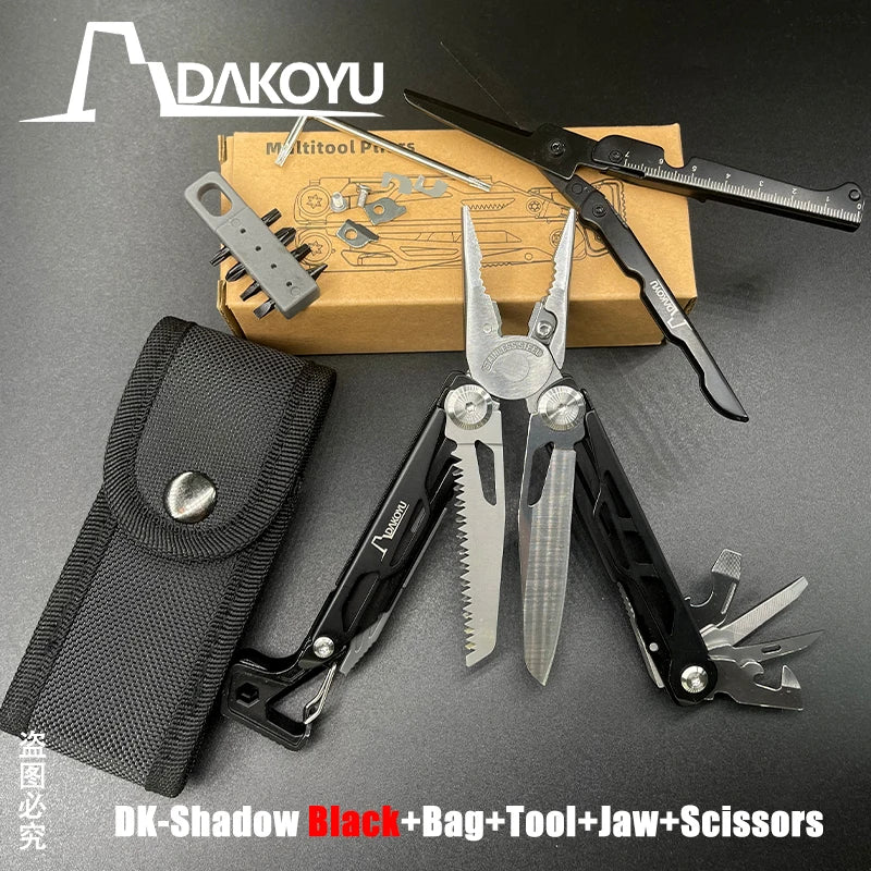 New 2024 DAKOYU Folding Multi functional Tool Pliers Multi functional Combination Tool Pliers EDC Outdoor Equipment Swiss Tools