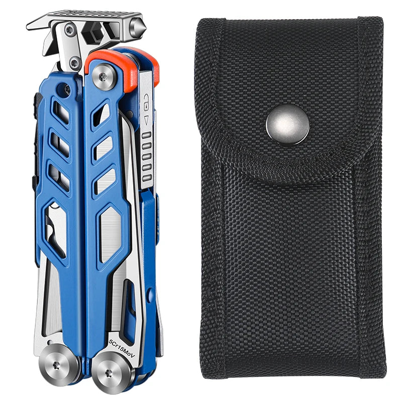 Stainless steel outdoor folding nail starting pliers portable multifunctional knife pliers camping hiking EDC combination tool p