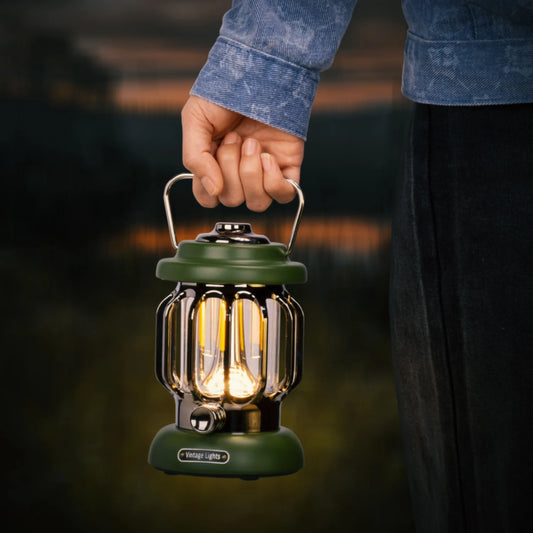 2022 New Camping Portable Retro Lantern Vintage Tent Lighting Lantern Decoration Waterproof Outdoor Garden Street Path Lawn Lamp