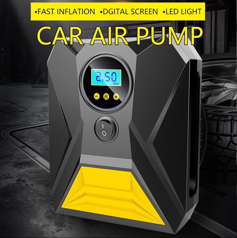 LONLEEYU Tire Inflator, Portable Air Compressor Air Pump for Car Tires, 8002