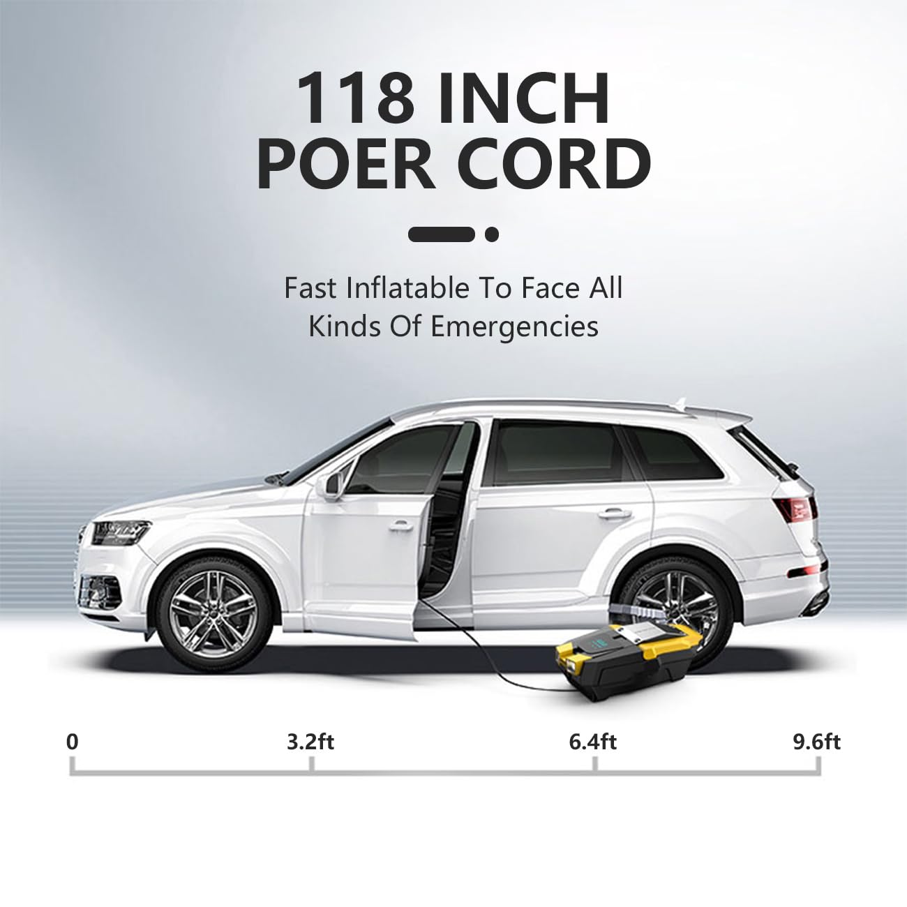 LONLEEYU Tire Inflator, Portable Air Compressor Pump for Car Tires