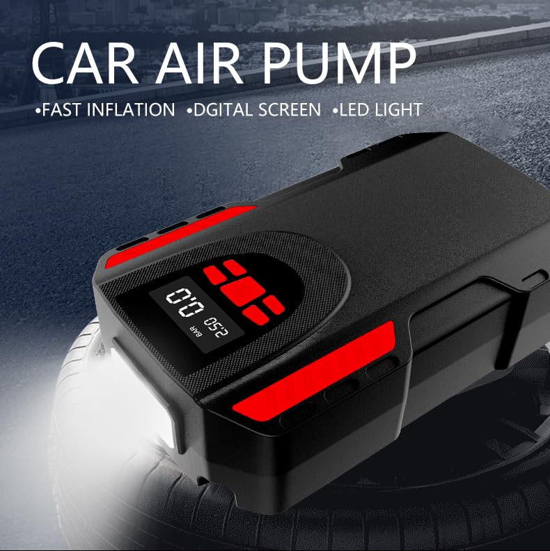 LONLEEYU Tire Inflator, Portable Air Compressor Air Pump for Car Tires, 8003