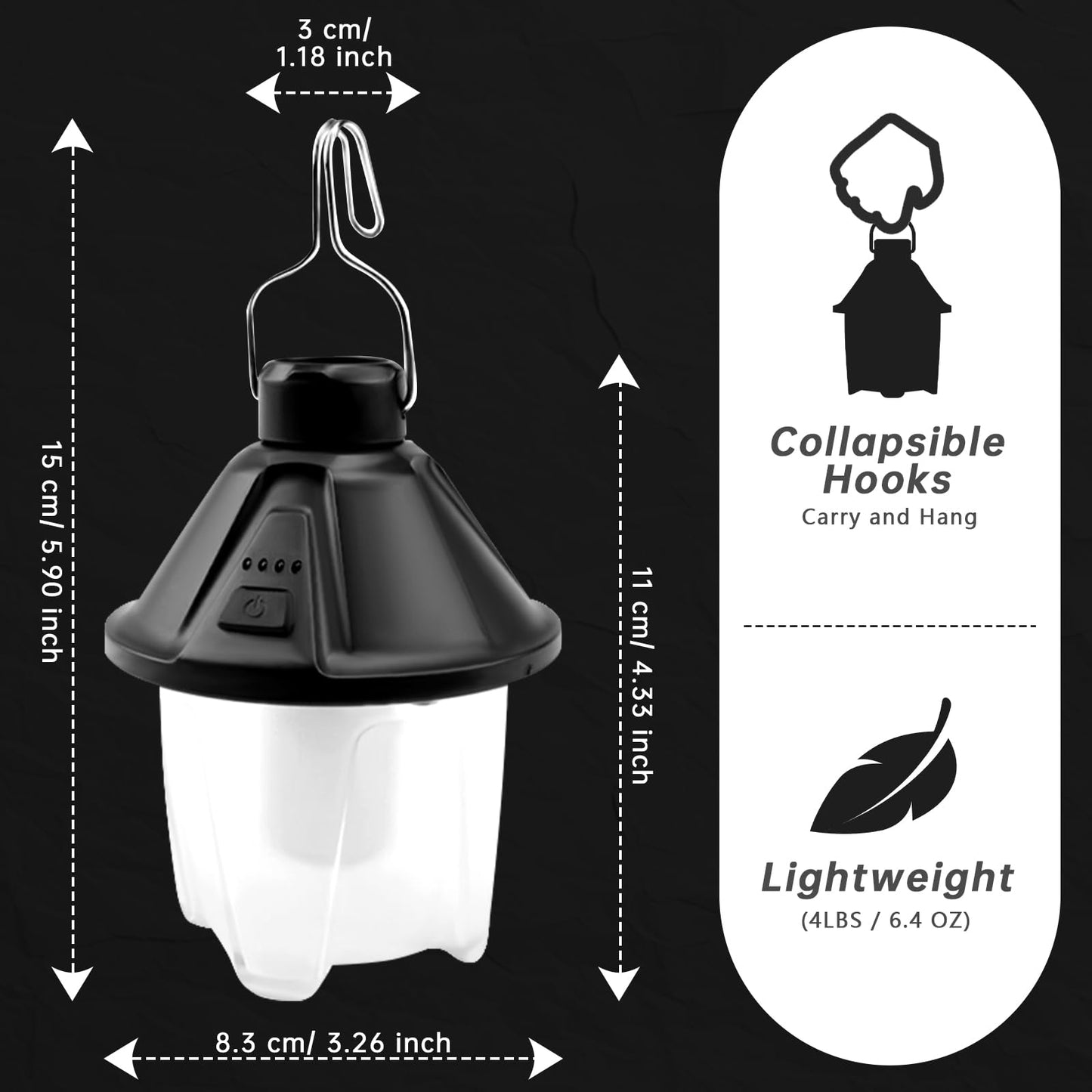500LM Warm & Cold Dual Colour Camping Light