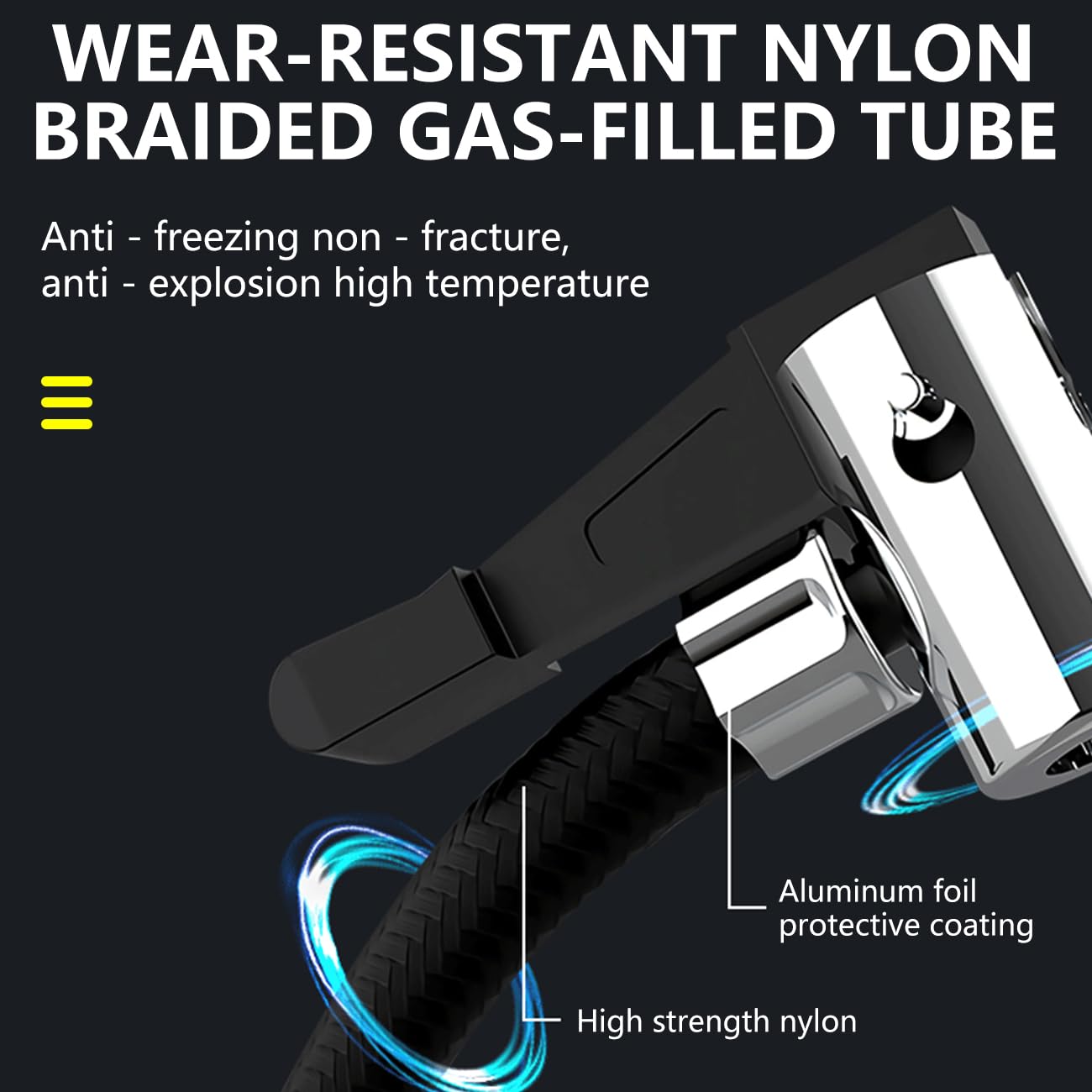 LONLEEYU Tire Inflator,120W Portable Air Compressor Pump for Car Tires with Tire Pressure Detection Preset and Auto Shutoff, 12V Up to 150 PSI Tire Pump with Digital Pressure Gauge and LED Light