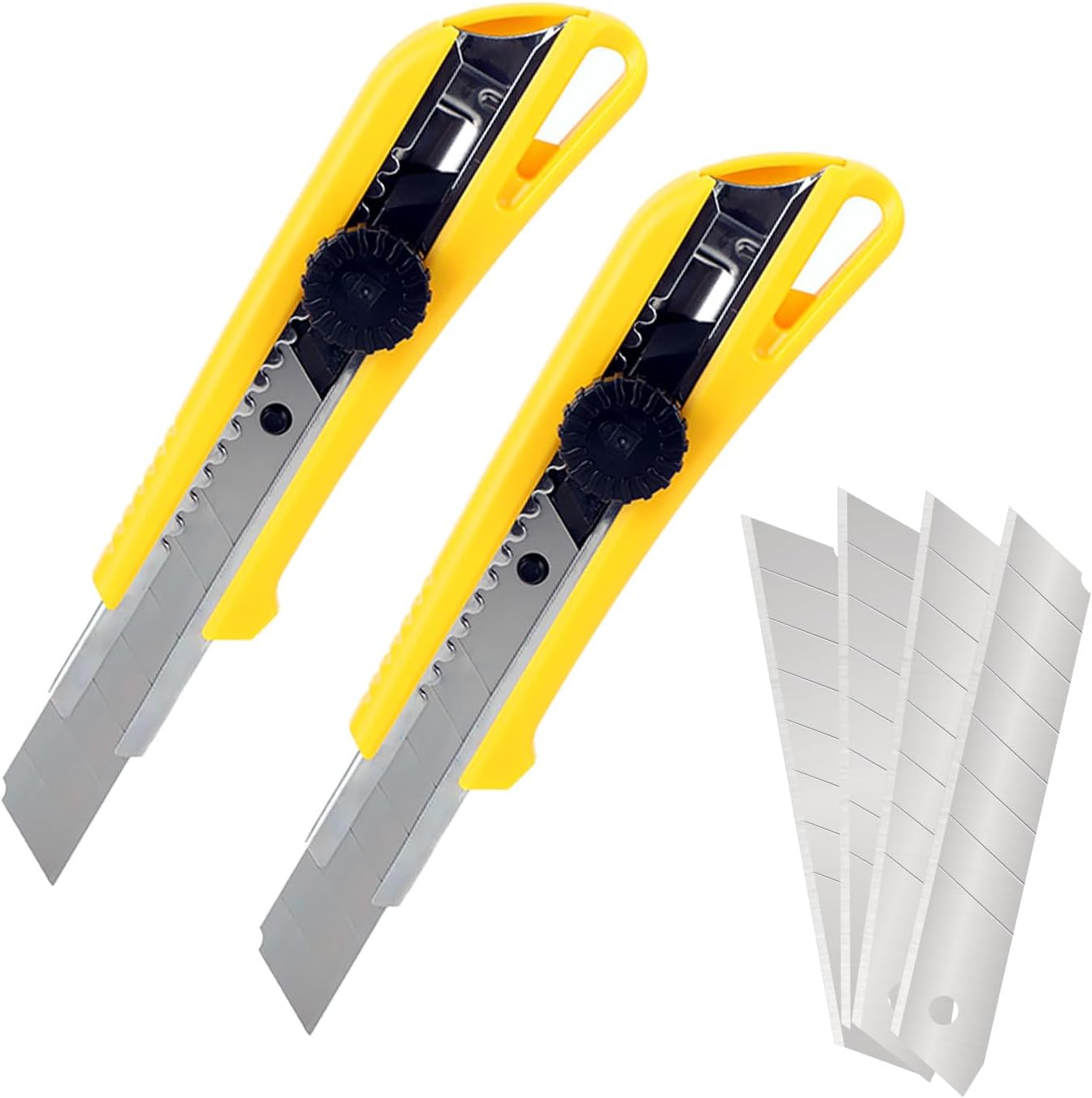 K1801 Retractable Box Cutter 18mm | Heavy Duty SK5 Utility Knife 2 Pack