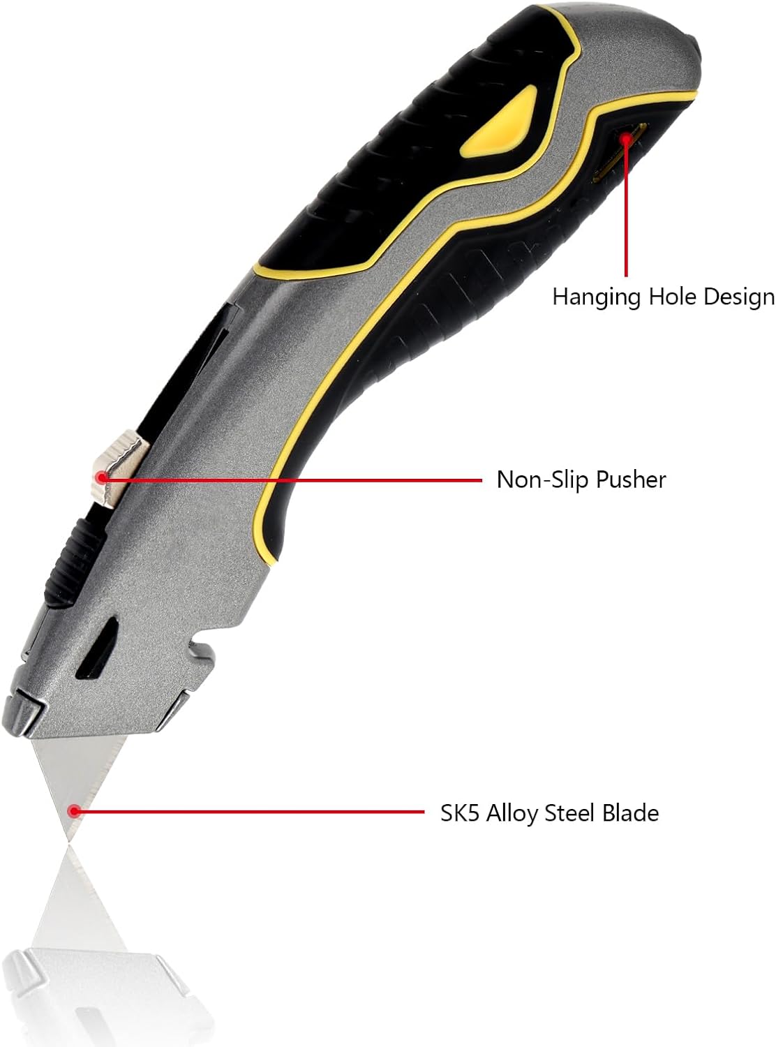 1209 Heavy Duty Utility Knife| Retractable Box Cutter with Extra Blades