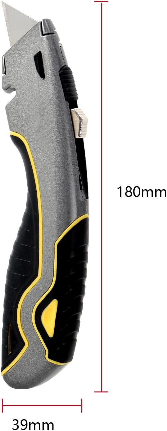 1209 Heavy Duty Utility Knife| Retractable Box Cutter with Extra Blades