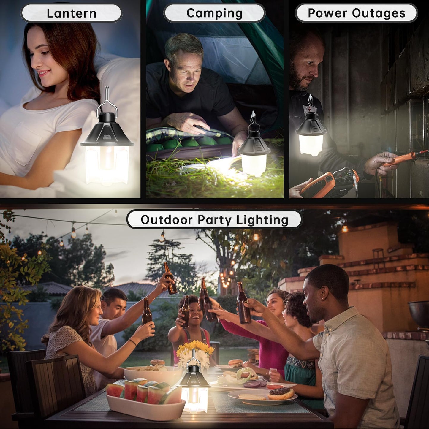 500LM Warm & Cold Dual Colour Camping Light