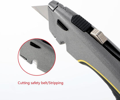 1209 Heavy Duty Utility Knife| Retractable Box Cutter with Extra Blades