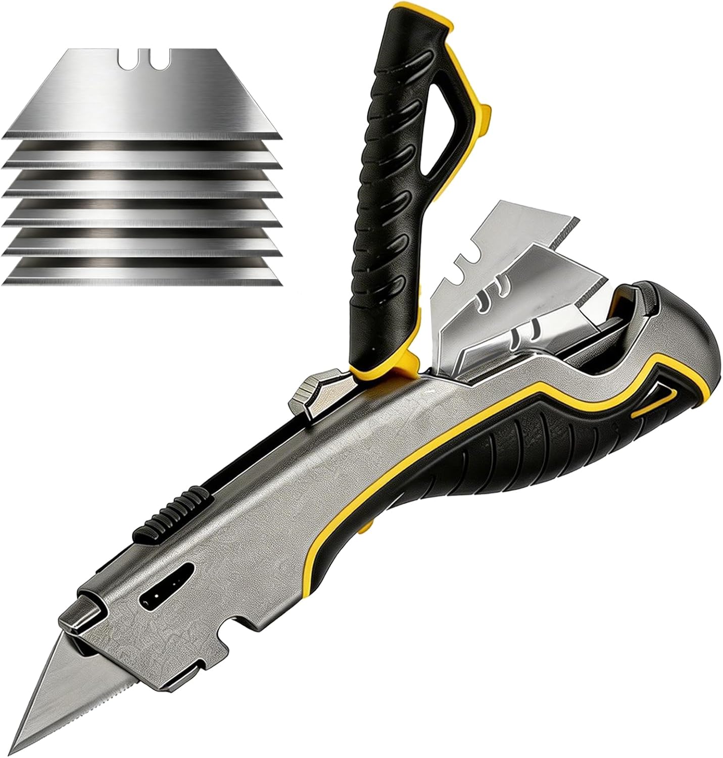 1209 Heavy Duty Utility Knife| Retractable Box Cutter with Extra Blades