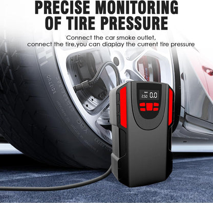 LYAP-8003 12V Portable Air Compressor, 150PSI Digital Tire Pump with Auto Shut Off & LED Light