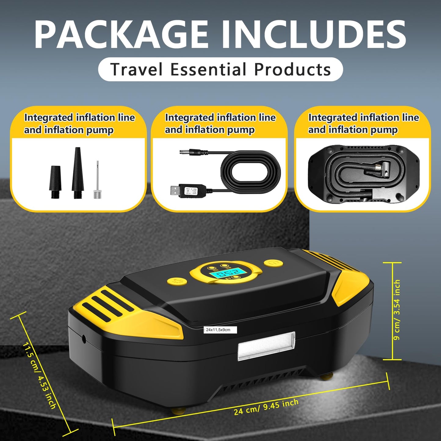 Cordless Vehicle Mounted Dual Purpose Inflatable Pump DC