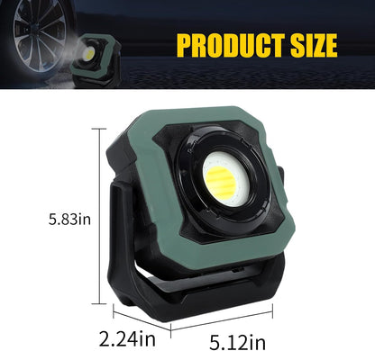 KS23-020 360° Rotating LED Flood Work Light, 18 Modes Rechargeable Portable Job Site Lighting