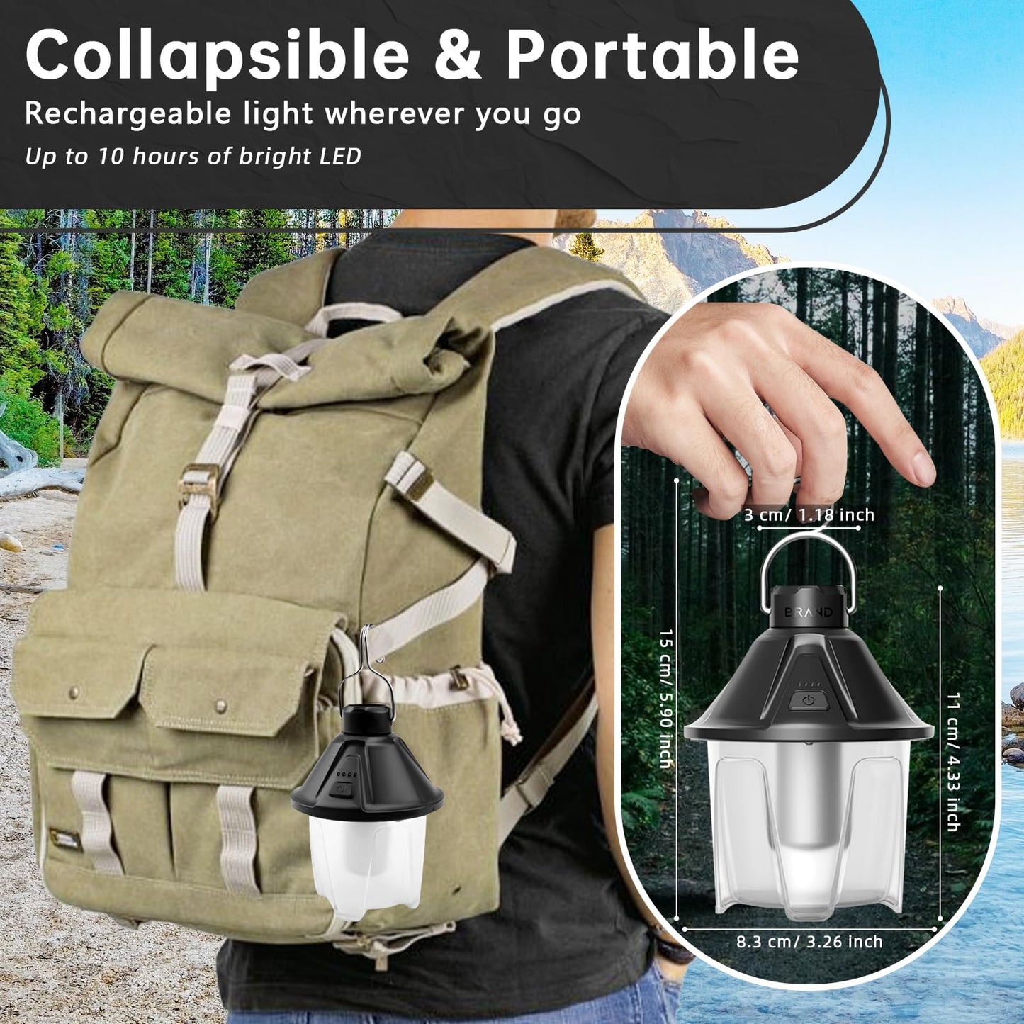 500LM Warm & Cold Dual Colour Camping Light