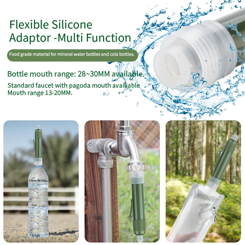 Filterwell 4Pieces KDF UF Membrane Outdoor Camping Mini Portable Personal Water Filtration System Water Filter Straw