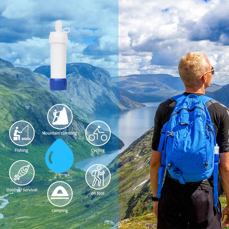 Filterwell Purifier Personal Hiking Camping Survival Outdoor Personal Survival Life Water Filter Straw